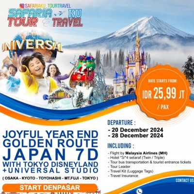 JOYFUL YEAR END JAPAN WITH TOKYO DISNEYLAND +UNIVERSAL STUDIO